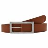 Gurtel Leslii | Leslii Premium Gurtel Echter Leder-Gurtel Brauner Gurtel Breite 3Cm Kalbs-Nappaleder Narbung Cognac