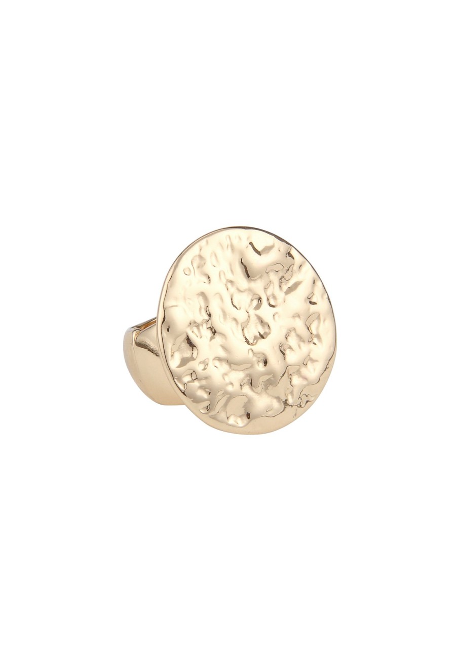 Ringe Leslii | Leslii Ring Mit Hammerung In Gold