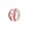 Ringe Leslii | Leslii Damen-Ring Perlen-Ring Matt Statement-Ring Modeschmuck-Ring Groser Ring Silber Rot