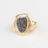 Ringe Leslii | Leslii Damen-Ring Paola Statement Glitzer Strass-Ring Goldener Modeschmuck-Ring In Gold Bunt