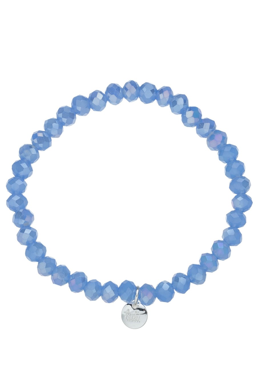 Armschmuck Leslii | Leslii Damen-Armband Kate Kristall Glasperlen-Armband Blau