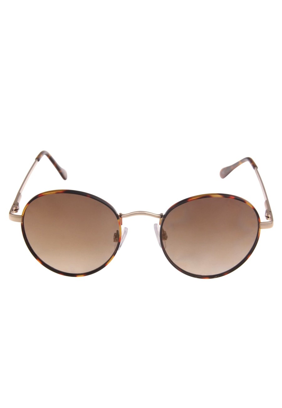 Sonnenbrillen Leslii | Leslii Sonnenbrille Damen Braune Boho-Brille Muster Designerbrille Sunglasses Metall Gold Braun