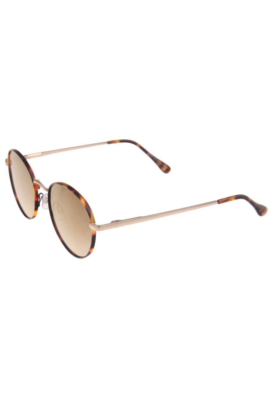 Sonnenbrillen Leslii | Leslii Sonnenbrille Damen Braune Boho-Brille Muster Designerbrille Sunglasses Metall Gold Braun