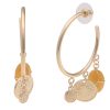 Ohrschmuck Leslii | Leslii Ohrringe Creolen Munzen Look In Gold Braun