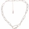 Ketten Leslii | Leslii Damen-Kette Perlen-Anhanger Suswasser-Zuchtperle Glieder-Kette Modeschmuck Silber Weis