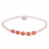 Armschmuck Leslii | Leslii Damen-Armband Konny Kristall Glasperlen-Armband Modeschmuck-Armband Dehnbar Orange