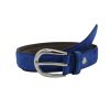 Gurtel Leslii | Leslii Gurtel Echter Ledergurtel Antik Blauer Gurtel Velourleder Royalblau Silber