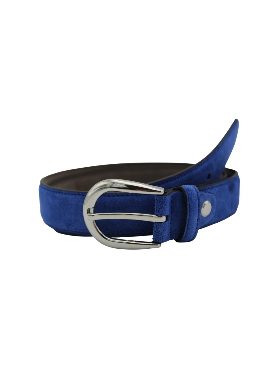 Gurtel Leslii | Leslii Gurtel Echter Ledergurtel Antik Blauer Gurtel Velourleder Royalblau Silber