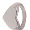 Ringe Leslii | Leslii Damen-Ring Herz-Ring Breiter Statement-Ring Herz-Schmuck Liebe Silberner Modeschmuck-Ring In