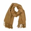 Schals Leslii | Leslii Schal Uni Fransen Beige