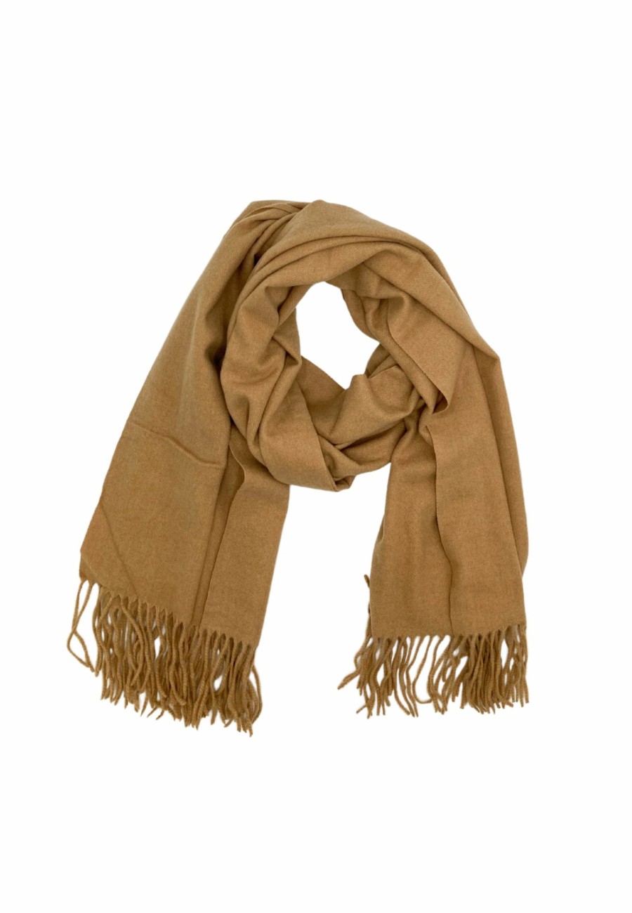 Schals Leslii | Leslii Schal Uni Fransen Beige