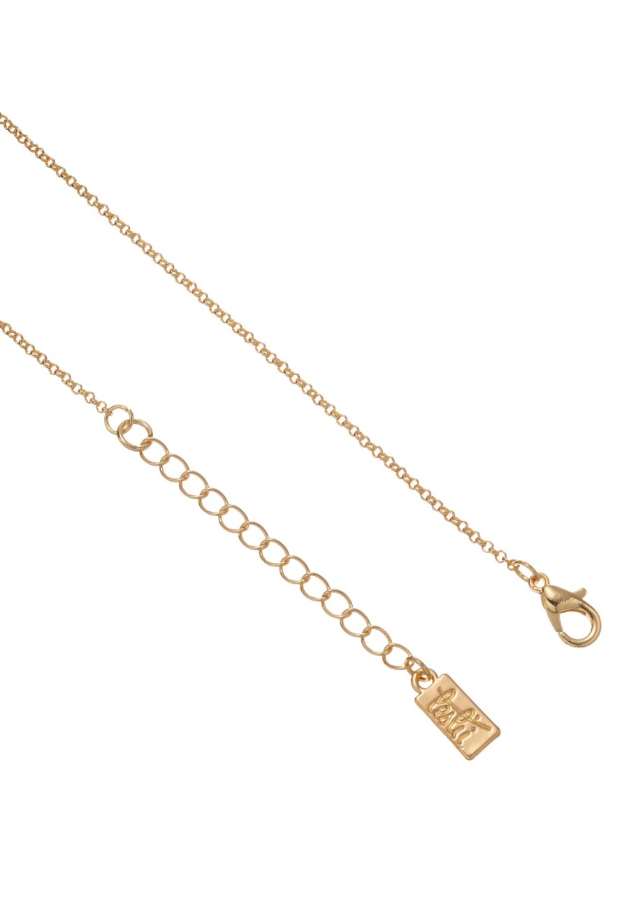 Ketten Leslii | Leslii Lange Halskette Mit Perlenanhanger Gold