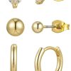 Ohrschmuck Leslii | Leslii Ohrring Set Gold Herz-Kristall