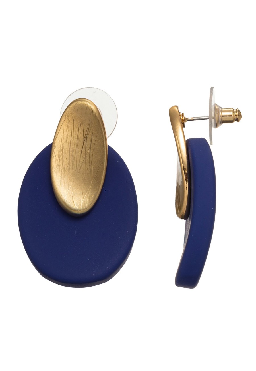 Ohrschmuck Leslii | Brushed Ohrring Blau