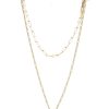 Ketten Leslii | Leslii Layering Kette Stein Weis Gold