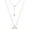 Ketten Leslii | Leslii Damen-Kette Oval-Anhanger Matt Schlangen-Kette Silberne Modeschmuck-Kette Silber