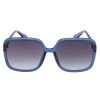 Sonnenbrillen Leslii | Leslii Sonnenbrille Damen Square Eckig Blaue Designerbrille Sunglasses Kunststoff Metall Blau