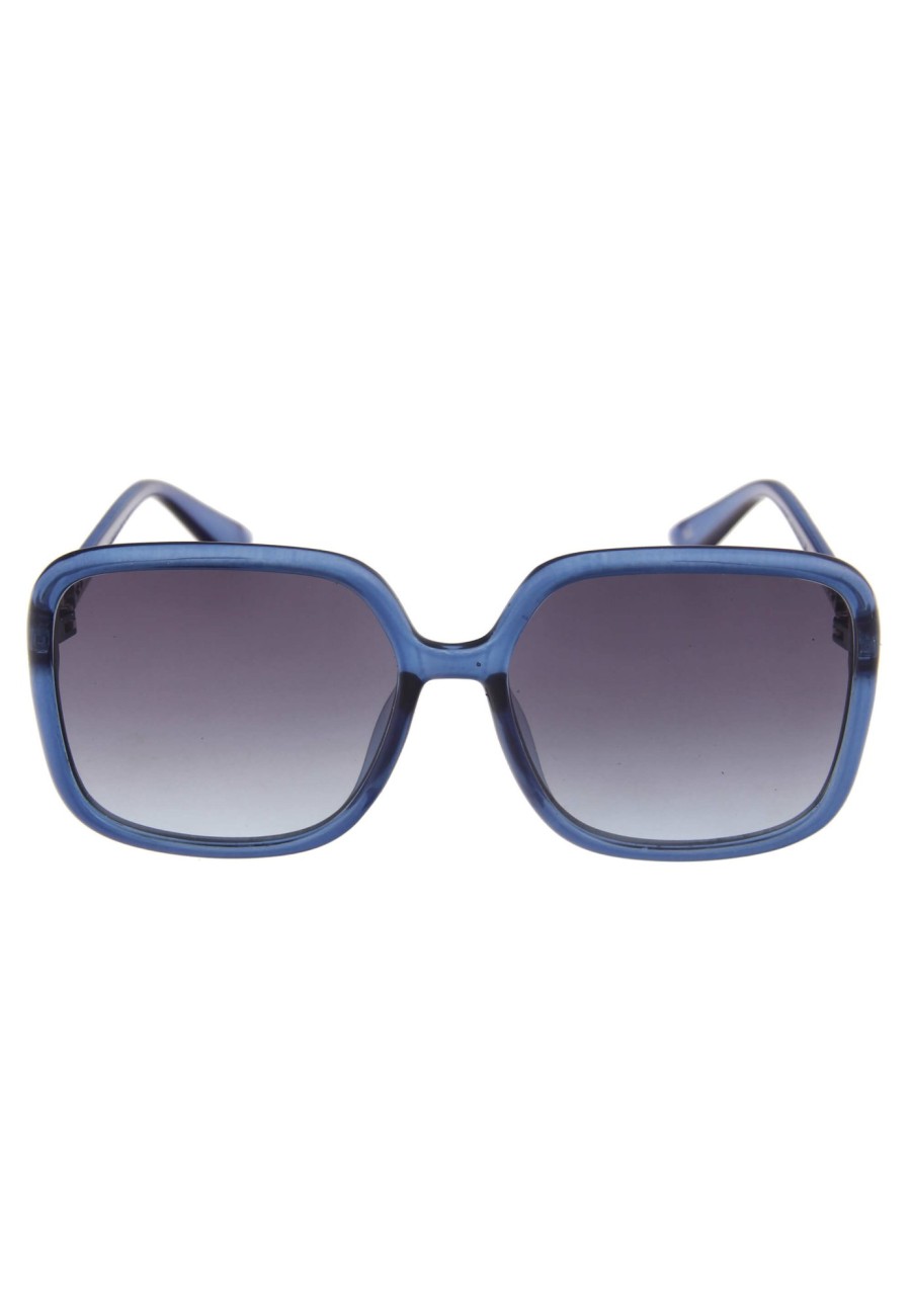 Sonnenbrillen Leslii | Leslii Sonnenbrille Damen Square Eckig Blaue Designerbrille Sunglasses Kunststoff Metall Blau