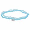 Armschmuck Leslii | Leslii Damen-Armband Kelly Kristall Glasperlen-Armband Modeschmuck-Armband Dehnbar Blau