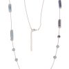 Ketten Leslii | Leslii Damen-Kette Keramik-Kette Schlangen-Kette Silberne Kette Modeschmuck Silber Blau