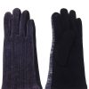 Accessoires Leslii | Handschuhe Strickmuster Blau