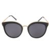 Sonnenbrillen Leslii | Leslii Sonnenbrille Damen Cateye Schwarze Sonnenbrille Designerbrille Sunglasses Metall Schwarz Gold