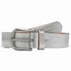 Gurtel Leslii | Leslii Gurtel Echter Ledergurtel Used Look Metallic Silberner Gurtel Leder Silber