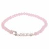 Armschmuck Leslii | Leslii Damen-Armband Kayla Kristall Glasperlen-Armband Modeschmuck-Armband Dehnbar Rosa