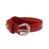 Gurtel Leslii | Leslii Damen-Gurtel Schmaler Gurtel Roter Gurtel Basic-Gurtel In Rot Silber