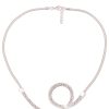 Ketten Leslii | Leslii Kurze Halskette Statement Glitzer Collier In Silber Weis