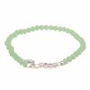 Armschmuck Leslii | Leslii Damen-Armband Kayla Kristall Glasperlen-Armband Modeschmuck-Armband Dehnbar Mint Grun