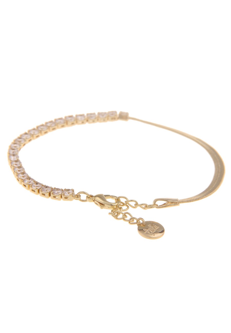 Armschmuck Leslii | Leslii Armband Sparkles Goldenes Armband Glitzer Armschmuck Gold Weis