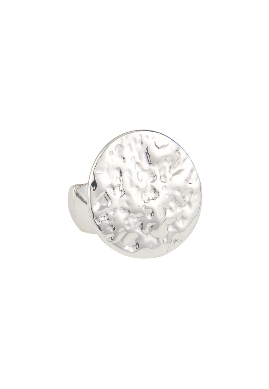 Ringe Leslii | Leslii Ring Mit Hammerung In Silber