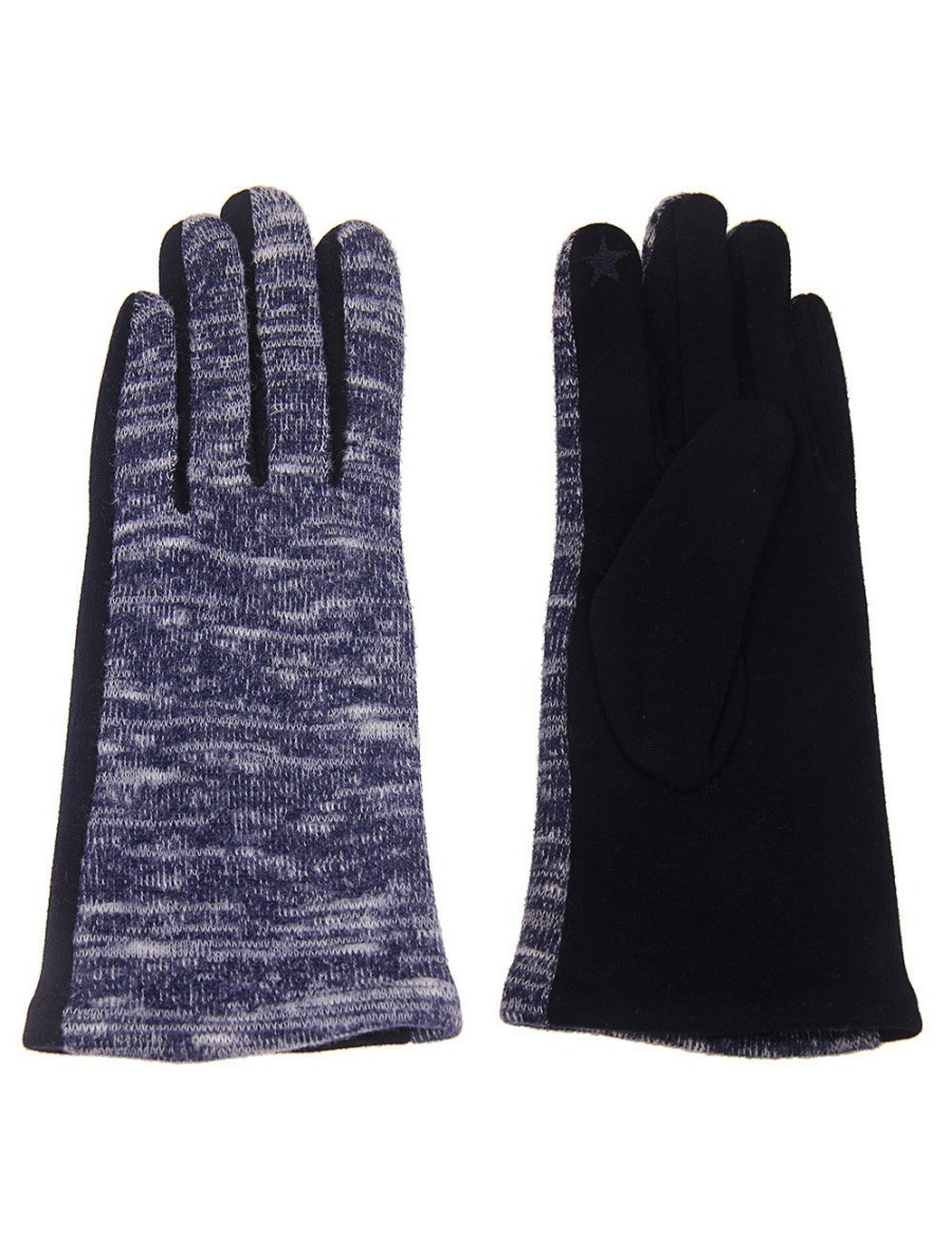 Accessoires Leslii | Handschuhe Muster Blau