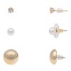 Ohrschmuck Leslii | Leslii Ohrringe Ohrstecker Basic 3Er Set In Gold Weis